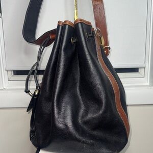 Bally Black and Brown Hobo Bucket bag